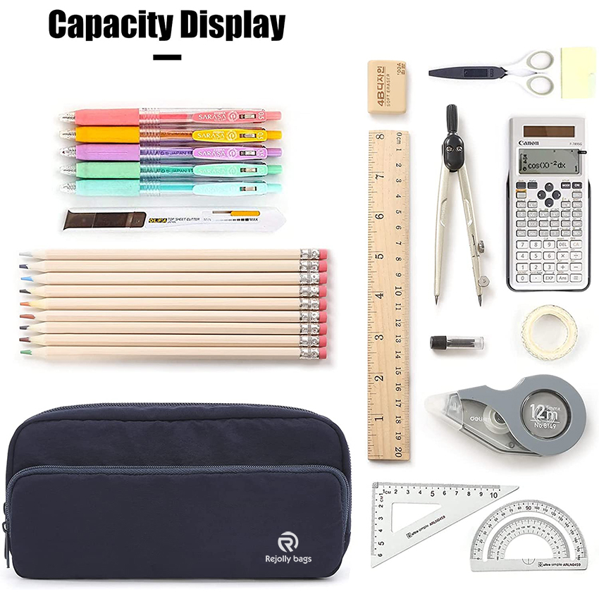 Lightweight & Spacious Pencil Bag Pouch Box Organizer for Office College School Teen Student Pen Bag RJ21660