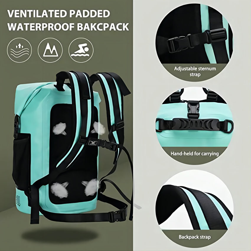 Heavy Duty Waterproof Roll Top Backpack Dry Floating Bag RJ228353