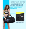 Sports Travel Duffel Bag With Shoe Compartment & Wet Pocket, Carry On Bag Weekender Overnight Bag, Water Resistant Sports Bag RJ196189