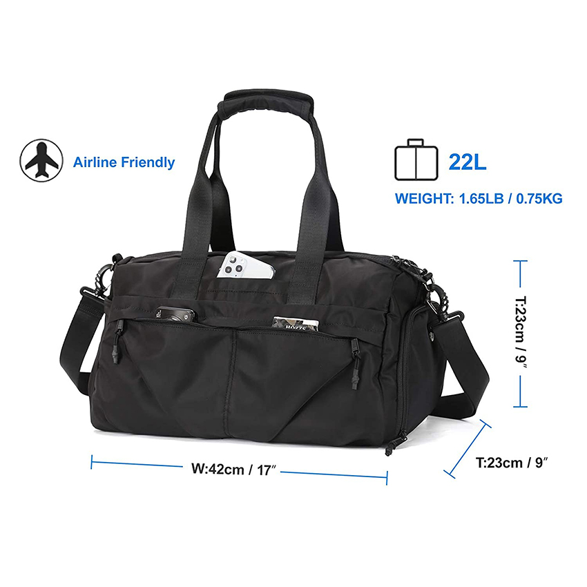 Waterproof Travel Duffel Bags Small Workout Bag Durable Sports Carry On Holdall Bag with Shoes Compartment Sports Bag RJ196186