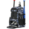 Lightweight Baseball Equipment Backpack with Shoe Compartment, Bat Backpack with Fence Hook for TBall Bat, Helmet Baseball Bag RJ19685