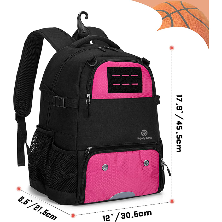 Basketball Equipment Backpack with External Ball Net and Shoe Compartment for Soccer, Basketball and Volleyball Training Ball Bag RJ196109