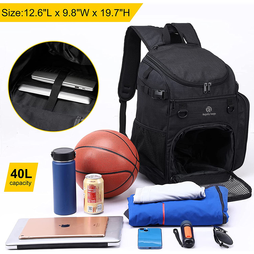 Basketball Backpack Large Sports Bag for Men Women with Laptop Compartment, Soccer, Volleyball, Swim, Gym, Travel Ball Bag RJ196113