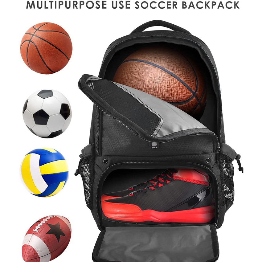 Basketball Backpack with Ball Compartment for Boys, Soccer Backpack for Basketball/Volleyball /Football, Large Capacity Sports Equipment Ball Bag RJ19697