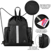 Drawstring Backpack Sports Gym Bag With Shoe Compartment and Two Water Bottle Holder Ball Bag RJ196120