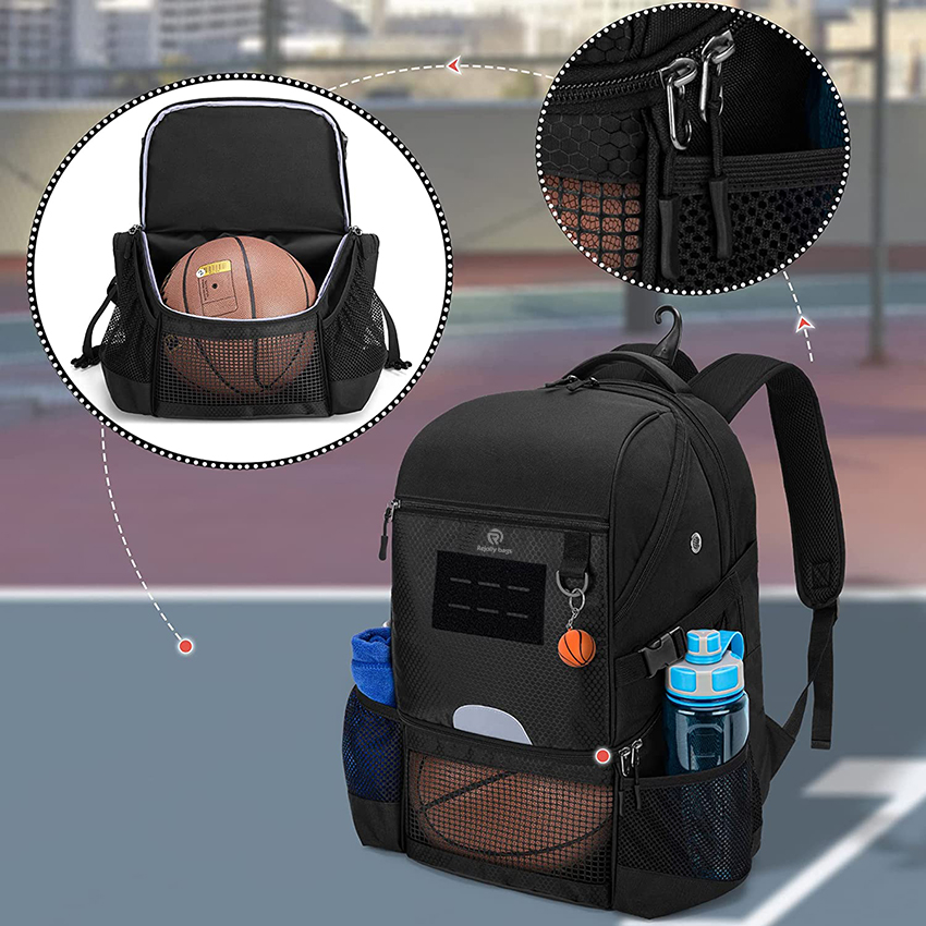 Basketball Backpack for Men, Soccer Bag with Ball Compartment & Shoe Compartment for Basketball, Soccer, Volleyball Training Ball Bag RJ196102