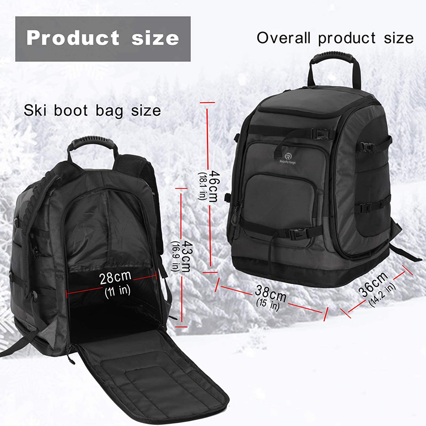 Waterproof All in One Ski Bag Snowboard Bag for Flying Air Travel with Individual Compartment and Adjustable Straps-for Men, Women and Youth Sports Bag RJ196149