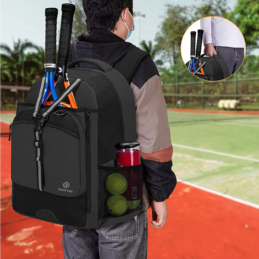 Tennis Backpack for Men/Women, Tennis Bag with Separate Ventilated Shoe Compartment, Multifunctional Sports Ball Bag RJ196135