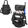 Ball Bucket Bag with Large Capacity, Baseball Coach Bag with Anti-Slip Bottom, Softball Ball Bag with Large Space for Bat, Gloves Baseball Bags RJ19664