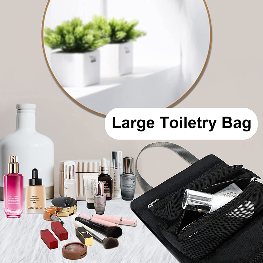 Travel Toiletry Bag Waterproof Hanging Cosmetic Bag Portable Makeup Pouch for Women/Men Overnight Trip Toiletry Bags RJ216104