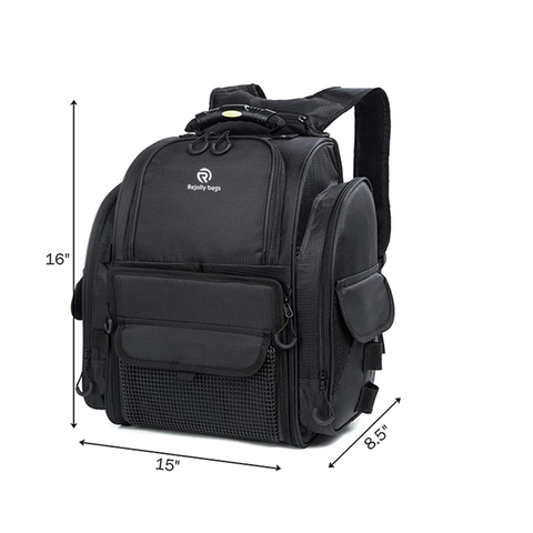 Fishing Tackle Backpack with 4 Trays Tackle Boxes included, Large Fishing Gifts Tackle Box Bag for Men Fishing Organizer Fishing Bags RJ21793