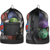 Extra Large Ball Bag, Mesh Soccer Ball Bag, Adjustable Shoulder and Portable Strap Design fit Coach,Adults and Kids Ball Bag RJ19687