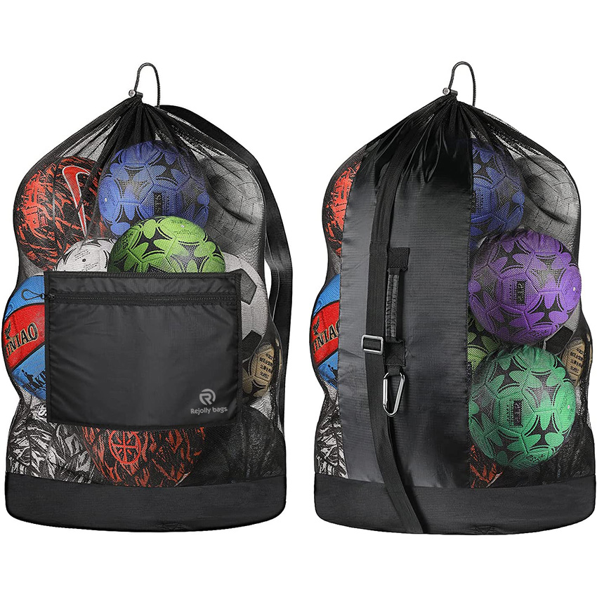 Extra Large Ball Bag, Mesh Soccer Ball Bag, Adjustable Shoulder and Portable Strap Design fit Coach,Adults and Kids Ball Bag RJ19687