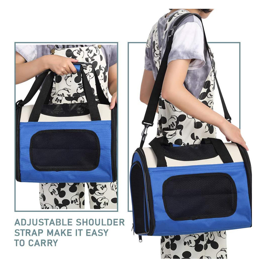 Airline Approved Dog Carrier Portable Breathable Pet Travel Bag Wholesale Foldable Puppy Bag