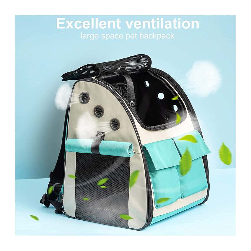 Expandable Cat Carrier Backpack Ventilated Collapsible Pet Bag for Travel Hiking and Outdoor