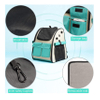 Expandable Cat Carrier Backpack Ventilated Collapsible Pet Bag for Travel Hiking and Outdoor