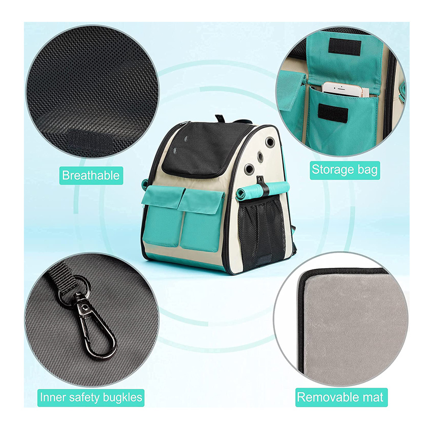 Expandable Cat Carrier Backpack Ventilated Collapsible Pet Bag for Travel Hiking and Outdoor