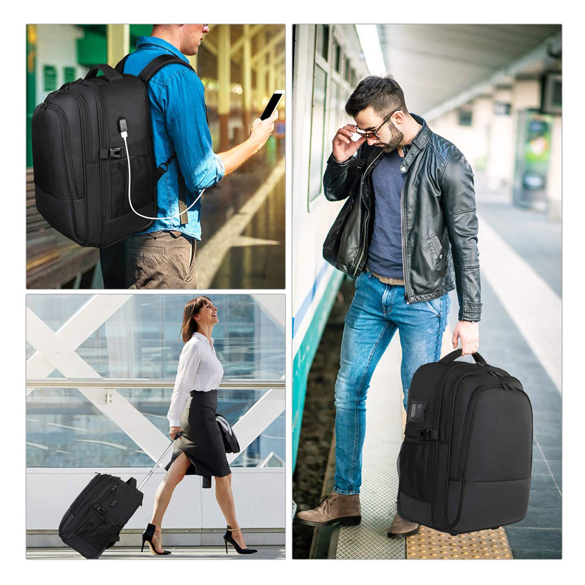 Durable Roller College School Computer Bag Water Resistant Business Travel Carry on Wheeled Backpack