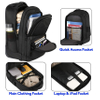 Luggage Backpack Compact Business Backpack with Wheels Student Rolling Laptop Bag