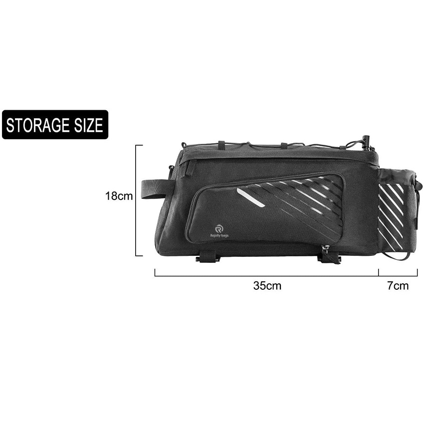 Bike Trunk Bag Bicycle Rack Rear Carrier Bag Commuter Luggage Pannier with Rain Cover Cycling Bag