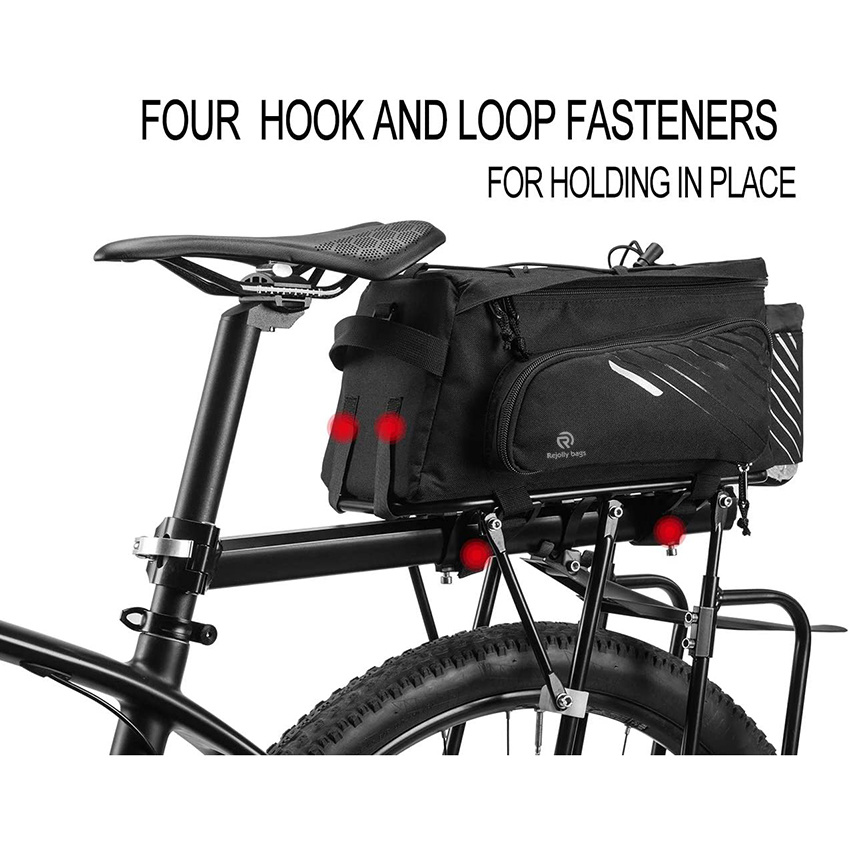 Bike Trunk Bag Bicycle Rack Rear Carrier Bag Commuter Luggage Pannier with Rain Cover Cycling Bag