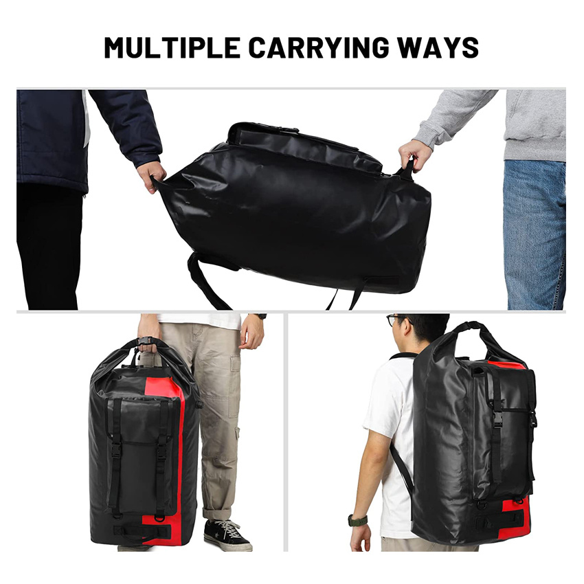 Extra Large Waterproof Gear Backpack Roll Top Dry Bags Duffel for Kayaking Hiking Camping