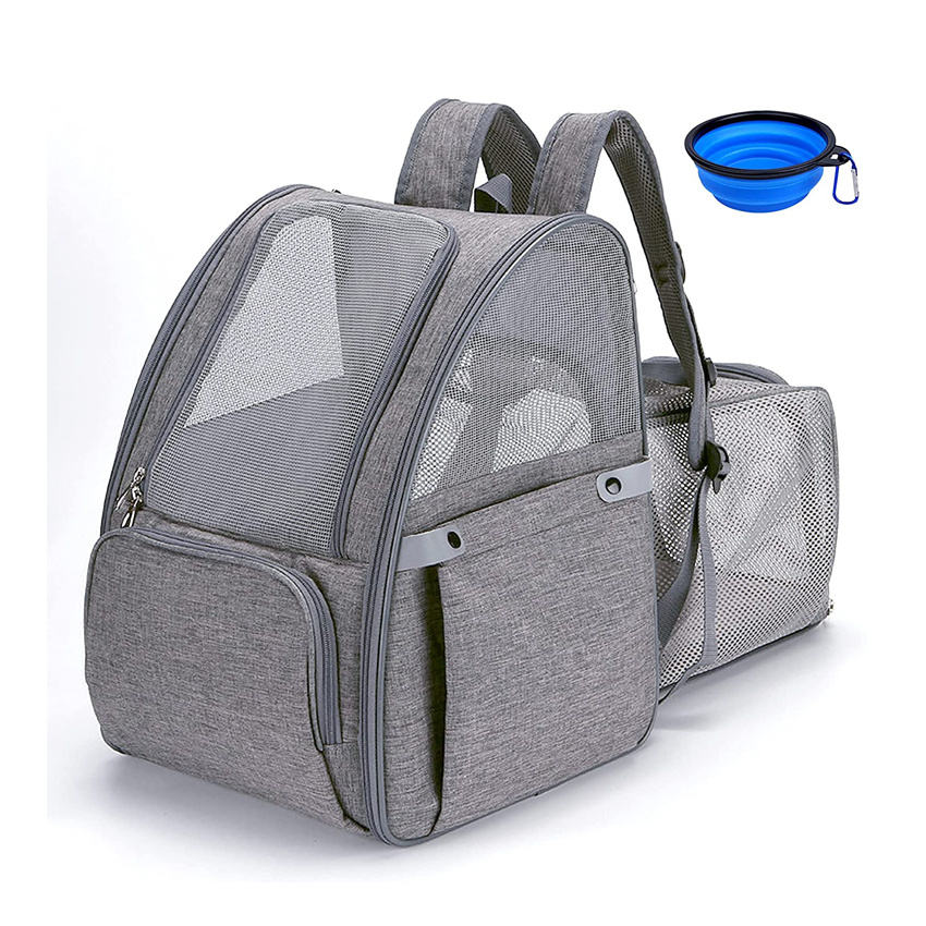 Pet Carrier Backpack Breathable Dog Cat Carrier Bags Expandable Pet Bag
