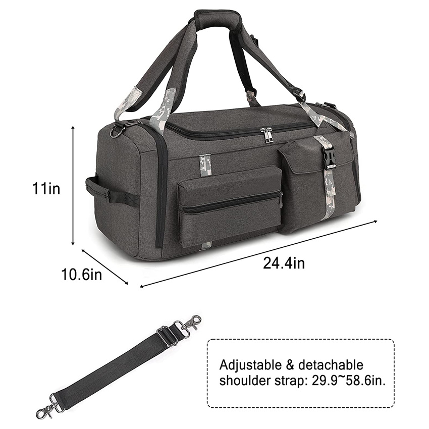 Mens Sports Gym Bags Shoulder Bag Travel Camping Duffel Luggage Backpack