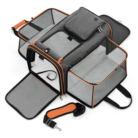 Versatile Expandable Cat Carrier Large Travel Dog Backpack Durable Pet Cage