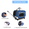 Pet Rolling Carrier with Detachable Wheels Travel Roller Bag for Small & Medium Dogs/Cat