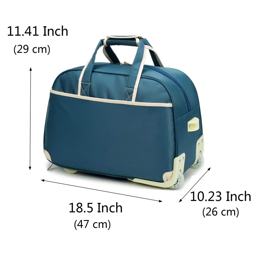 Lightweight Overnight Carry Bag Roller Travel Duffel Wheely Bag Hand Luggage