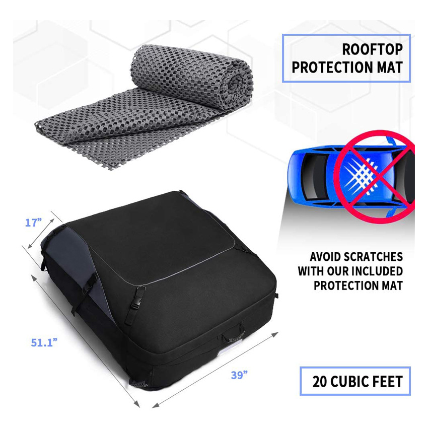 Thickened Waterproof Duty Car Roof Top Carrier Cargo Roof Bag Travel Luggage Bags