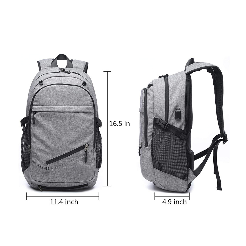 Basketball Backpack USB Charge Schoolbag Lightweight Daypack for Travel Hiking Cycling