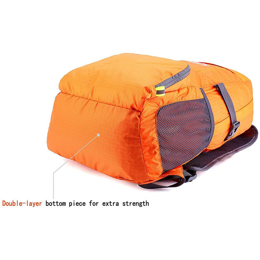 Hot Sale Lightweight Packable Durable Travel Hiking Backpack Orange Daypack