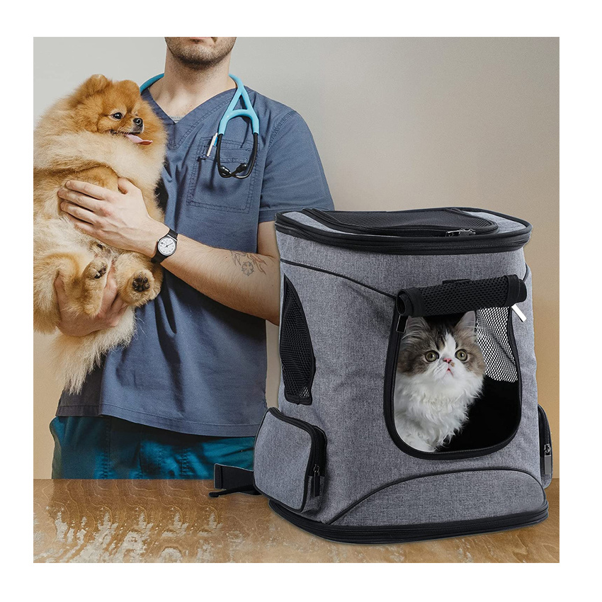 Comfort Dogs Cats Carrier Backpack Durable Pet Bag for Walk Hiking and Cycling