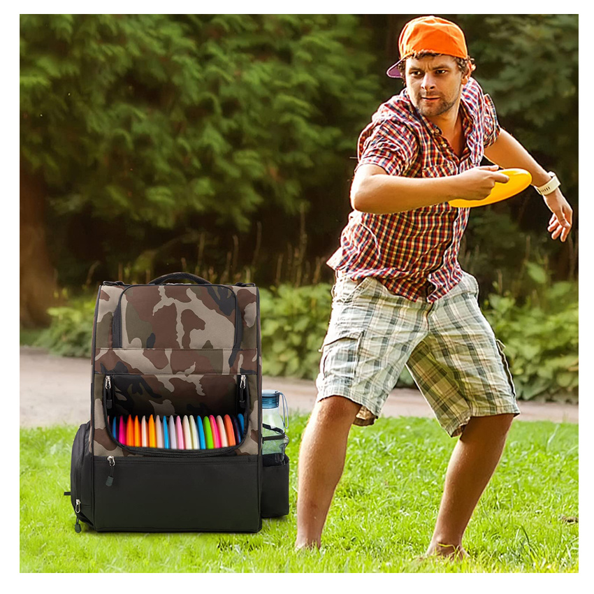 Wholesale Disc Golf Bag Camouflage Frisbee Bag Large Capacity Frisbee Golf Backpack