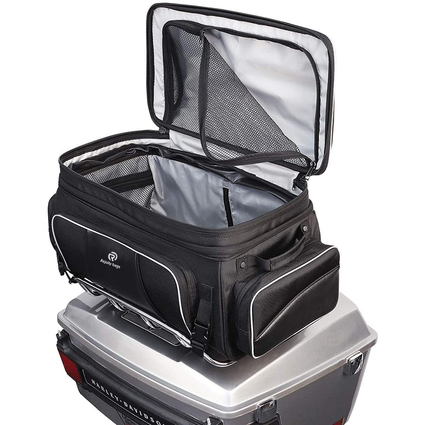 Route 1 Traveler Tour Trunk Bag for Black Harley Davidson Ultra, Indian Roadmaster, Honda Gold Wing motorcycle Bags