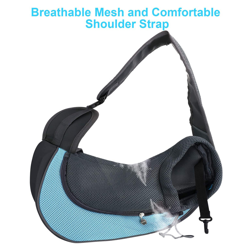 Breathable Mesh Puppy Carrier Portable Adjustable Travel Cat Sling Bag