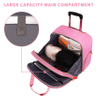 Pink Rolling Briefcase for Women Large Rolling Laptop Bag with Wheels