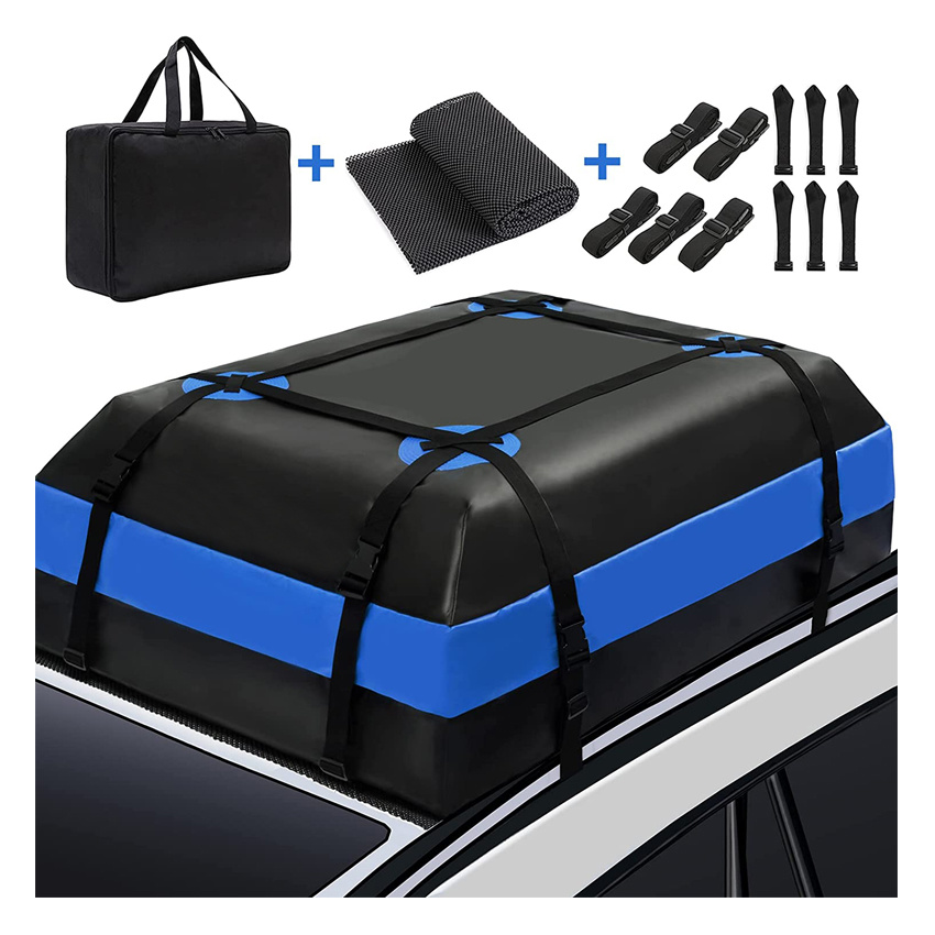 Car Roof Bag Rooftop Cargo Carrier Waterproof Car Top Luggage Storage Bag with Anti-Slip Mat