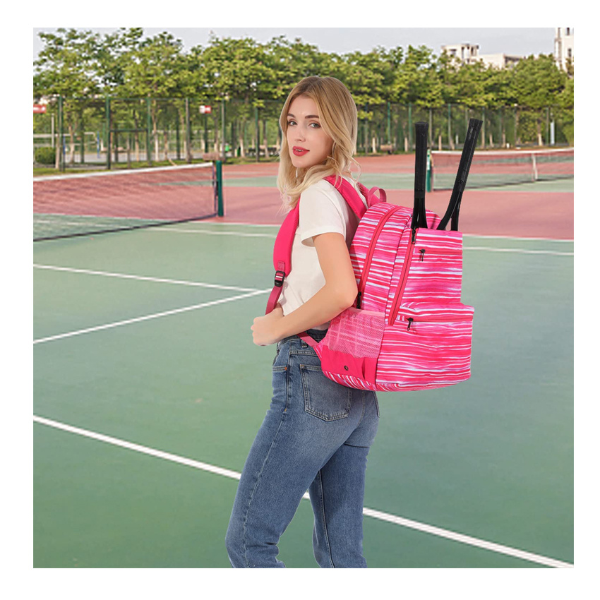 Women Racket Bags Outdoor Tennis Bag Large Capacity Gym Bag Student Travel Bag