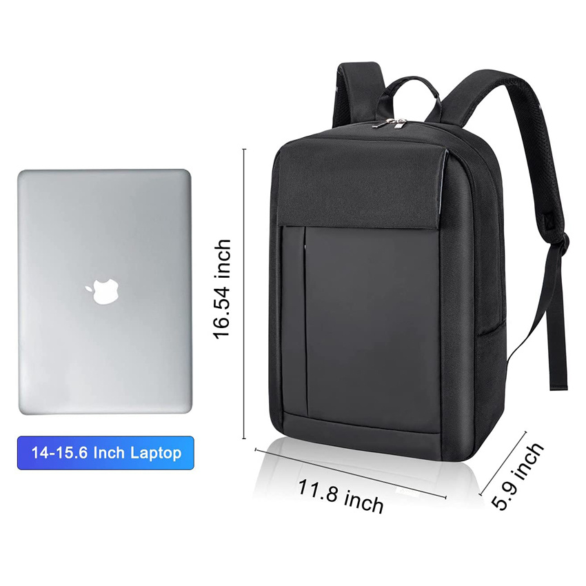 Slim Waterproof College School Bookbag Business Work Commuter Tech Backpack