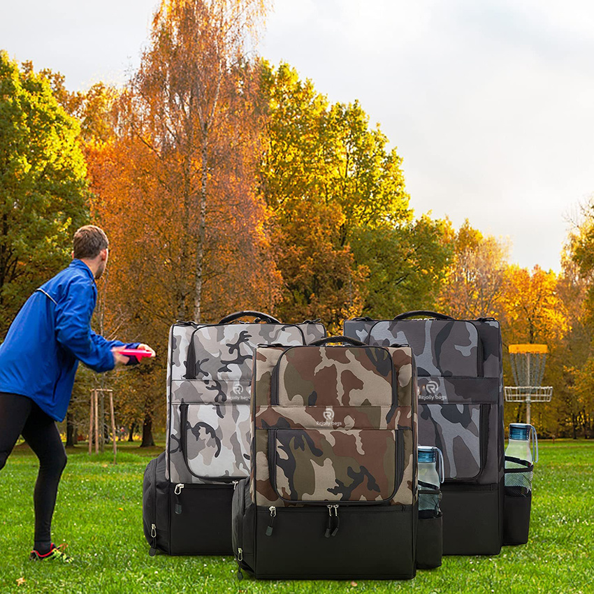 with 20+ Disc Capacity Carry Golf Bag for Disc Golf Starter Set Two Side Storage Pockets Disc Golf Backpack Bag