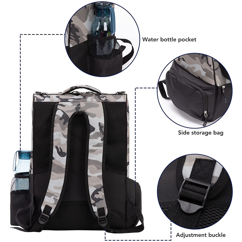 with 20+ Disc Capacity Carry Golf Bag for Disc Golf Starter Set Two Side Storage Pockets Disc Golf Backpack Bag