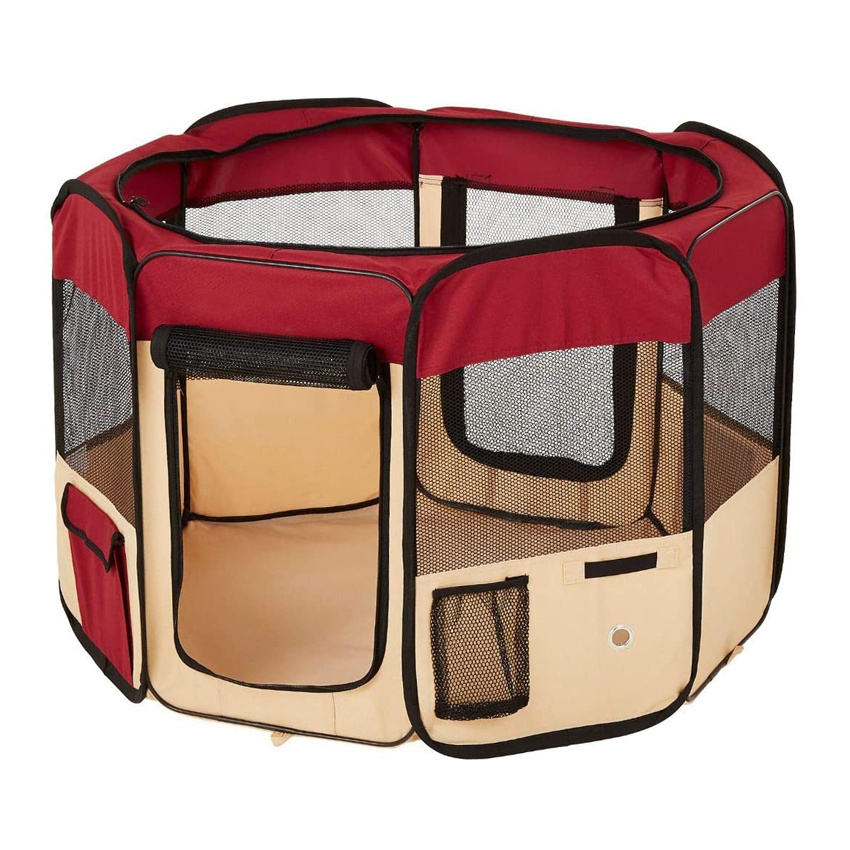 Portable Foldable Pet Playpen Exercise Pet Kennel Carrying Case for Dogs Puppies Cats