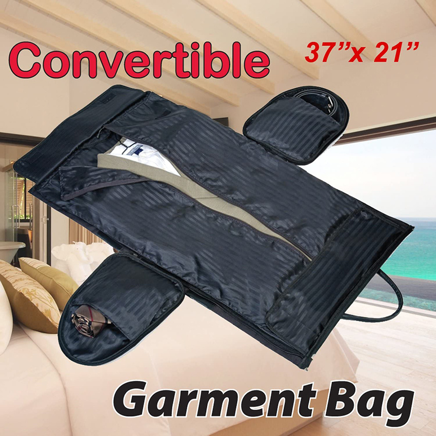 2 in 1 Convertible Hanging Clothes Travel Duffle Garment Bag for Suit