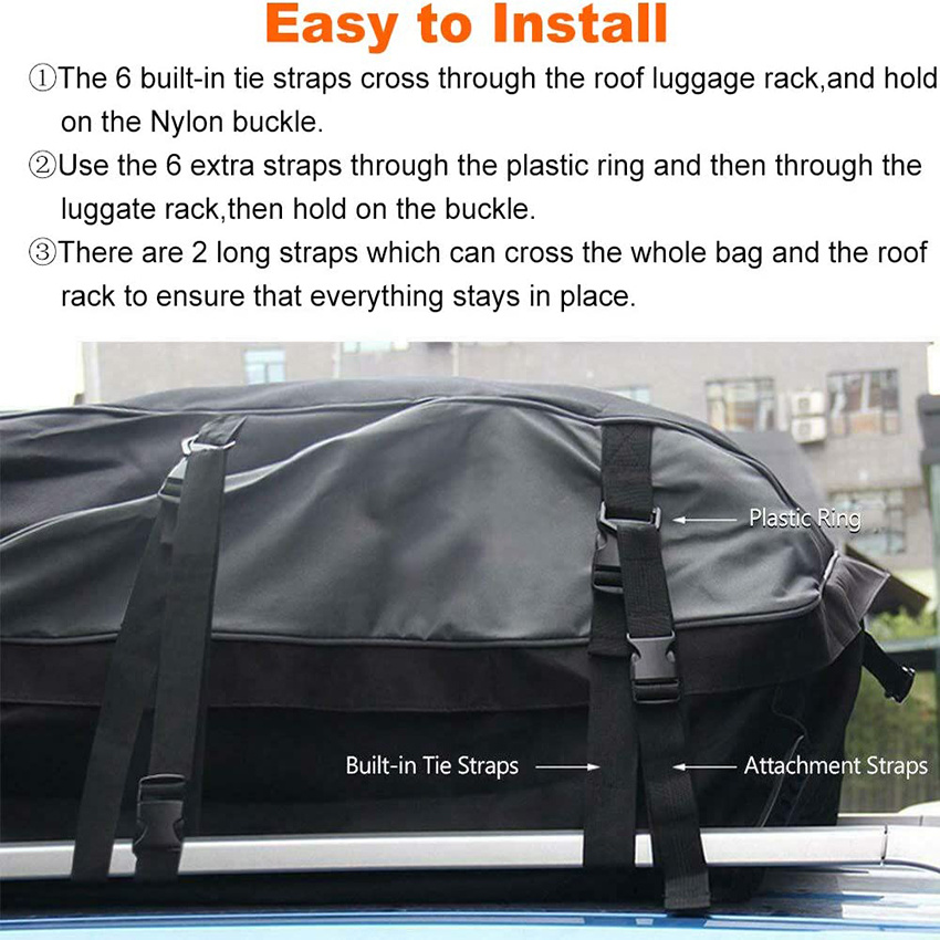 Waterproof Storage Luggage Cargo Carrier Heavy Duty Traps Rooftop Car Top Carrier Bag