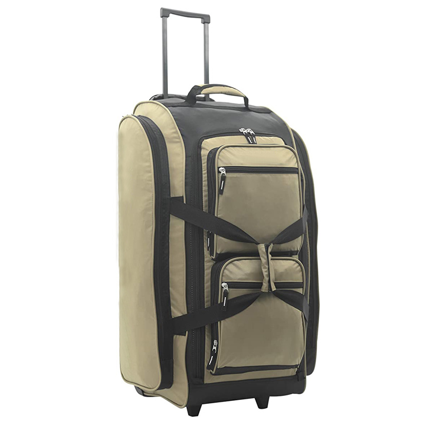 Upright Rolling Duffel Bag Durable Trolley Bag Oversized Pull Rod Bag