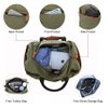 Overnight Carry on Tote Bag Canvas Travel Duffle Bag with Shoes Bag and Toiletry Bag