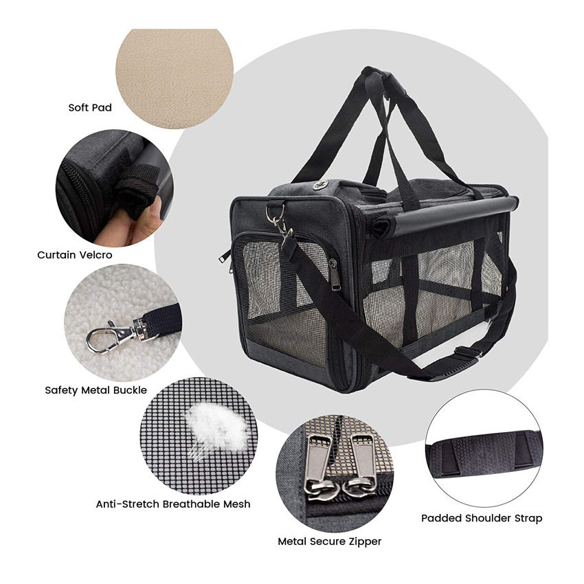 Portable and Washable Puppy Carrier Bag Collapsible Pet Travel Tote Bag Dog Cage